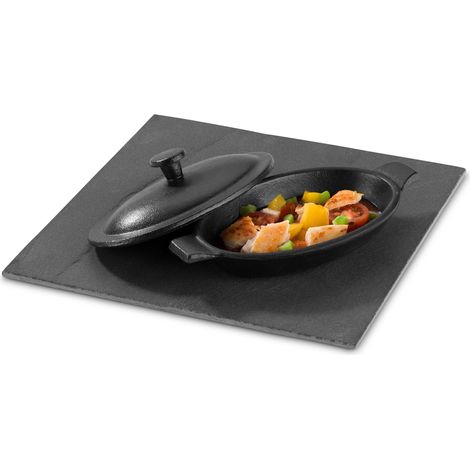 Mini Plat Ovale en Fonte avec Couvercle 12 x 8 cm - Pujadas