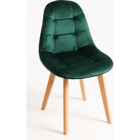 Packs Sillas Comedor - Pack 2 Sillas Kelen Terciopelo - Verde (1/5)