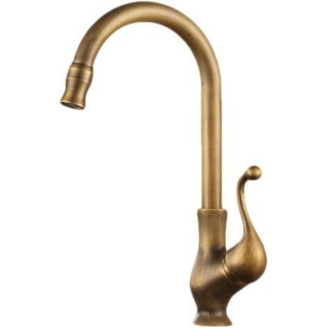 Rubinetto in ghisa per lavabo con acqua fredda e calda, rubinetto retro per lavabo per cucina e lavanderia, rubinetto per lavabo oscillante senza tubo (1/5)