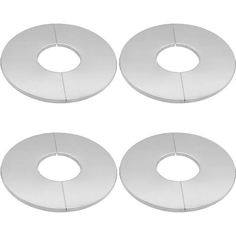4 Pcs Rosace Robinet Mitigeur Douche, Rosace De Robinet Rosace De Douche Cache Tuyau En Acier Inoxydable Cache Tuyau Radiateur, Pour Robinets, Tuyaux, Tuyaux De Radiateur (51mm) (1/5)