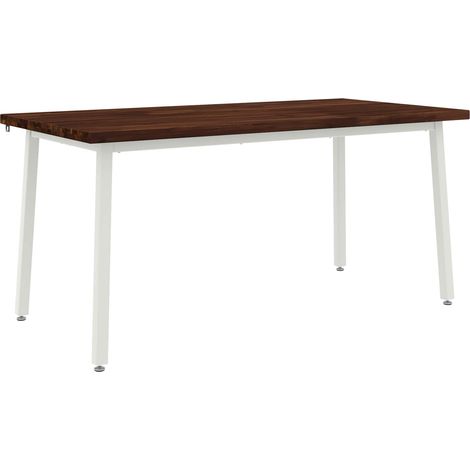 Mesa de Comedor Cuadrada 160 x 80 x 75 cm Marrón Oscuro vidaXL