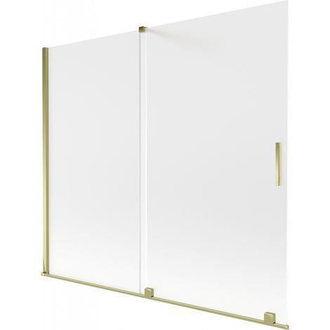 Mexen Velar paravento doccia scorrevole a 2 ante 180 x 150 cm, smerigliato, oro - 896-180-000-31-50 (1/2)