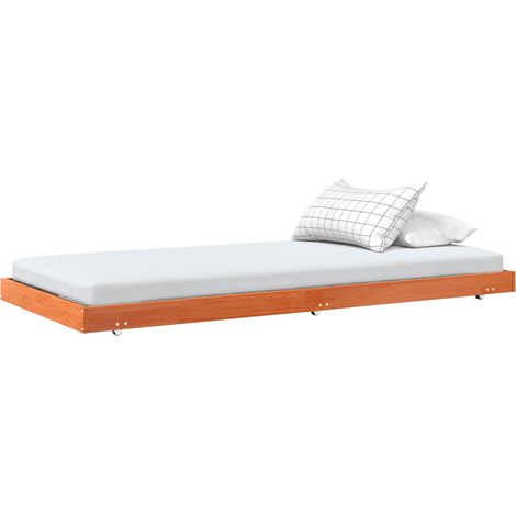 Estructura de cama Marrón cera 90 x 200 cm vidaXL