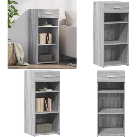 Sideboard Grau Sonoma 40x42,5x93 cm Holzwerkstoff - Schreibtisch - Wohnzimmer Dekoration - Regal - Sideboard Grau - Holz Sideboard - Home & Living (1/5)
