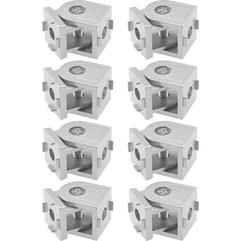 Lot de 8 charnières pivotantes flexibles (Série 2020) (Alliage d'aluminium) — Joints pivotants flexibles et accessoires de connexion pour imprimantes 3D, mobilier et fraiseuses CNC