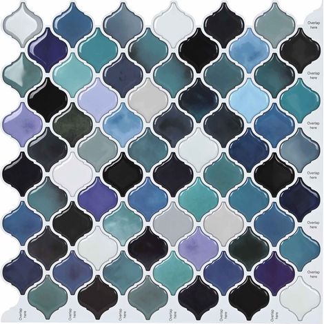 vidaXL Carreau Lanterne 10 pcs Bleu Vert 27 x 27 cm