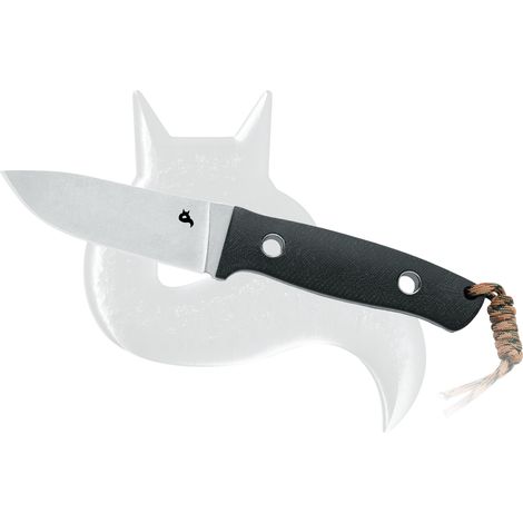 Black Fox Vesuvius Lama couteau à finition fixe Finition Finite Washed D2, G10 Black Handle (1/2)