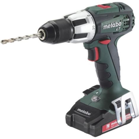 Metabo – Perceuse à percussion 18V avec 2 batteries 2.0Ah – Moteur puissant pour perçage béton et acier – Couple 60Nm – Coffret – 602103510 - LT 2 X (1/3)