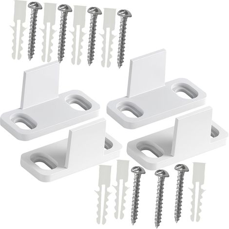 lot de 4 guide de sol pour porte de grange coulissante, plastique (1/5)