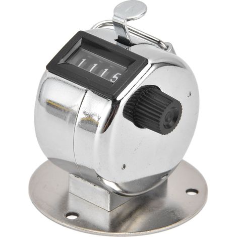 Compteur à 4 chiffres en ABS, acier inoxydable et verre, à clic manuel, pour écoles et casinos (1/5)