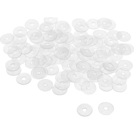 Rondelle Nylon Plat Joint Étanchéité 3X13X0.9 pour Robinet Tuyau Eau Transparent Paquet de 100 (1/4)