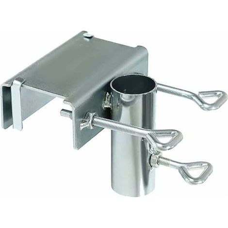Sonnenschirm-Balustradenhalterung, Sonnenschirmfuß für Balkone, Sonnenschirm-Befestigungsklemme, verstellbare Schirmklemme für Balkone, Gärten, Tische oder Balustraden (1/5)