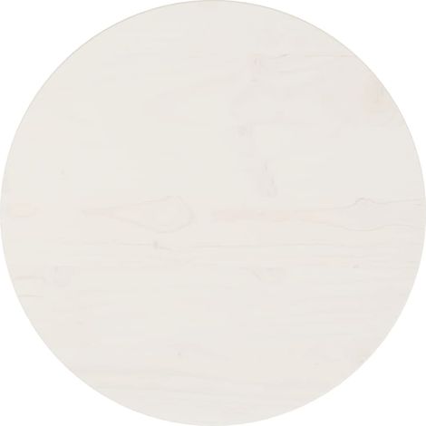 Dessus de table Blanc Ø40x2,5 cm Bois de pin massif vidaXL