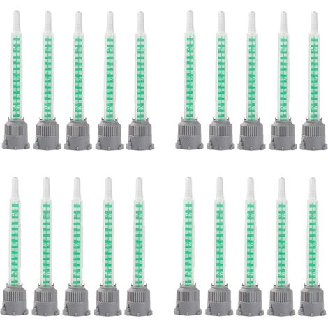20 Pièces Buses de Mélange Statiques pour Colle 2K - Résine Époxy 1:1 pour Plastique, Bi-composant et Pistolet à Colle (1/5)