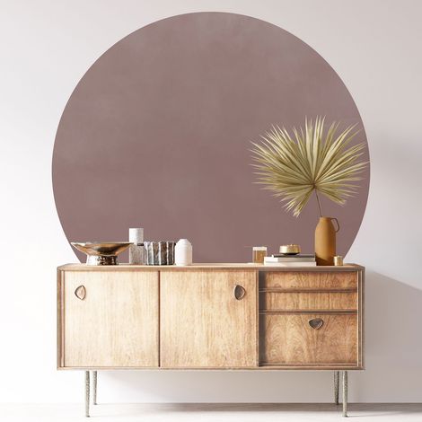 Sticker mural rond / cercle - Couleur Tendance - Diamètre 40 cm - Adhésif MAT (1/3)