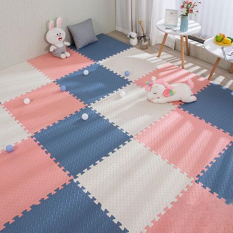 Tapis Puzzle Bebe Mousse EVA Dalle Mousse Bébé 18 pièces Tapis de Sol Puzzle Tapis Mousse Bebe, 30 x 30 x 1,2 cm, 1,6 m² (1/5)