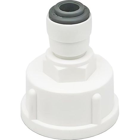 Qrity 1pcs Refrigerator Water Hose Connector, 1/4" Quick Connector Converts to 3/4" Female, Double Seal, Water Filter Quick Connectors (1/5)