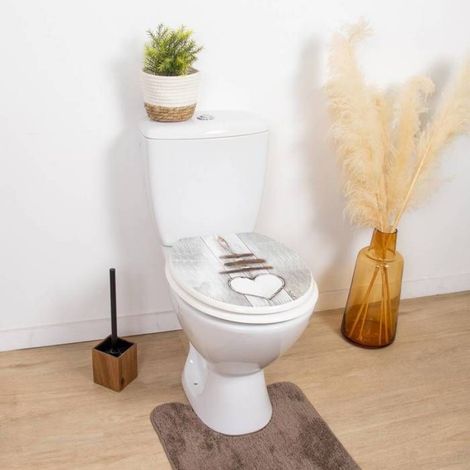 Abattant WC 18 pouces - Attaches Acier Inoxydable - Tendance - Ouessant (1/4)