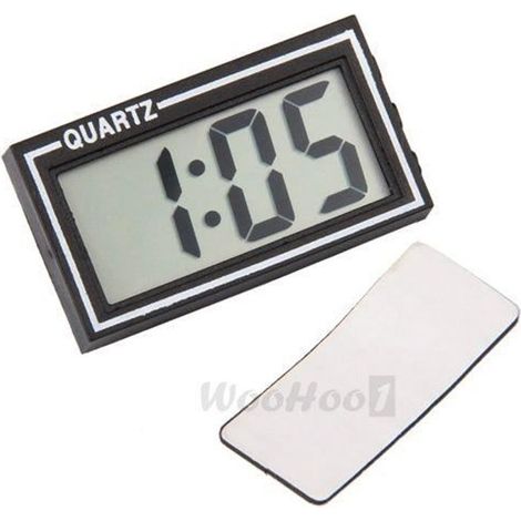 Horloge numérique LCD pour voiture - Affichage date et heure (1/3)