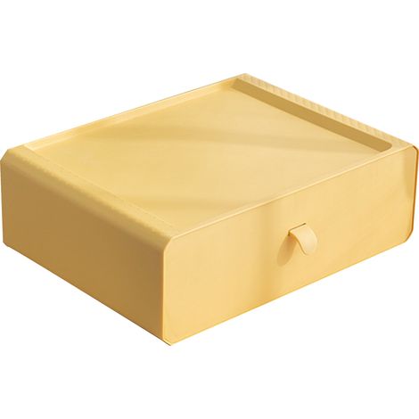 Boîte de Rangement 15 Cases pour Sous-vêtements et Chaussettes en Plastique Jaune (1/5)