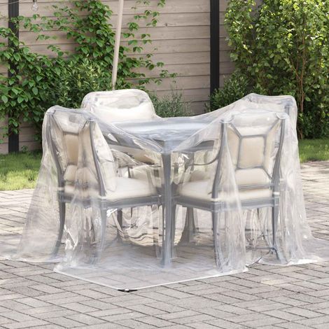 Plane mit Ösen Transparent 2 x 2 m Polyethylen