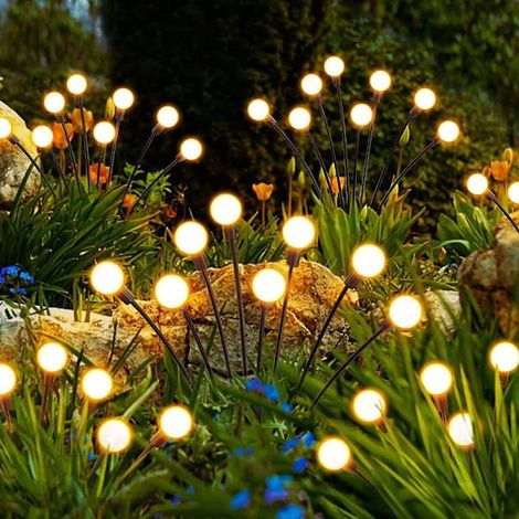 Lot de 2 guirlandes lumineuses de jardin Firefly, chacune composée de 6 LED. (1/3)