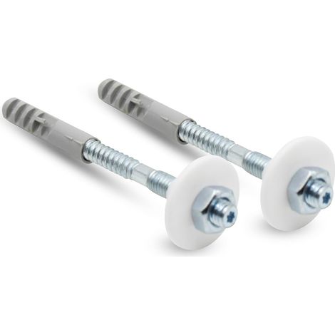 Waschbecken-Befestigungsset – 2er-Pack – Verzinkter Stahl – M8 x 100 mm Schrauben zur Wandmontage – Bad und Küche – Silber (1/5)
