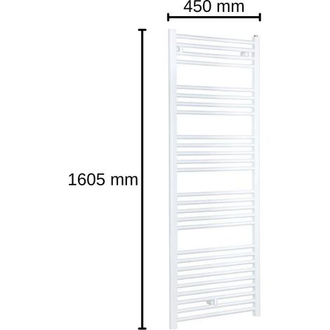 Evenes Bad- und Handtuch-Heizkörper gerade Typ Jessica 1605X450 mm weiß Heizkörper (1/4)