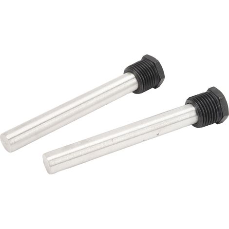 Lot de 2 anodes de rechange en magnésium pour chauffe-eau, filetage NPT 1/2 po, compatibles avec la plupart des chauffe-eau de camping-cars. (1/5)