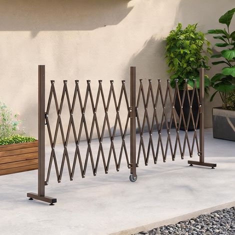 Panneau de clôture pliable en aluminium brun chaud 52-405 cm (1/5)