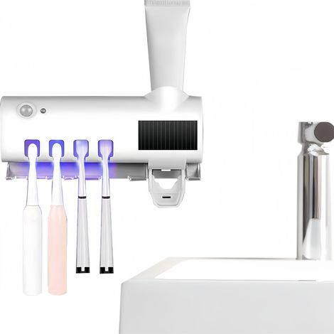 Porte-Brosse Dents Mural UV Sterilisation Capteur Intelligent (1/5)