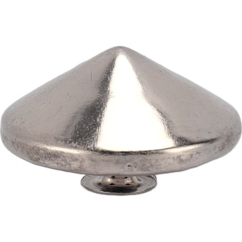 Lot de 100 rivets champignon de 25 mm en fer plaqué argenté, à tête conique, pour la réparation du cuir. (1/5)