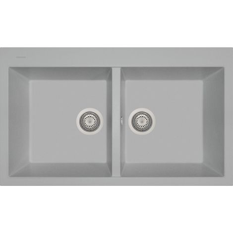 Lavello Plados composito cucina Plados AM8620 due vasche - UM41 Alluminio