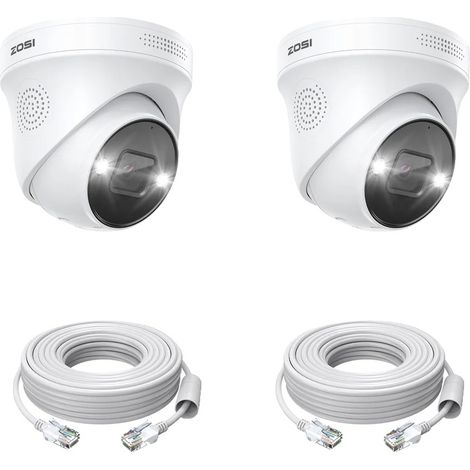 Caméra de sécurité, résolution 8MP, détection humaine par IA, 2PCS 8MP Caméras (1/2)