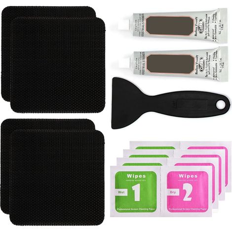 Kit de réparation pour trampoline carré 4x4 pouces – rustine pour déchirure ou trou dans la toile de saut (1/5)