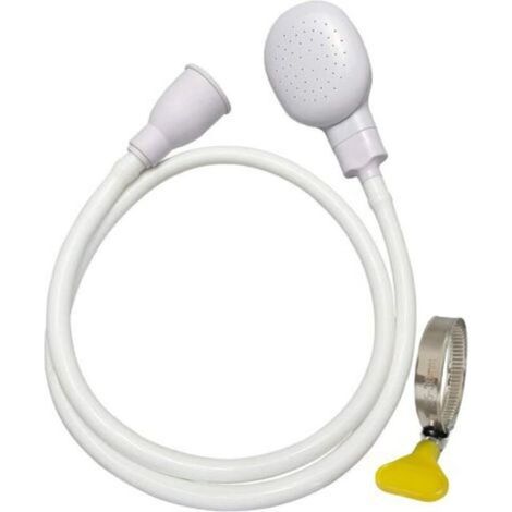 Pommeau de douche pour animaux de compagnie de 1,3 m avec tuyau en caoutchouc durable - Buse réglable, kit de bain pour chien pour le toilettage à domicile, système de douche portable pour an (1/5)
