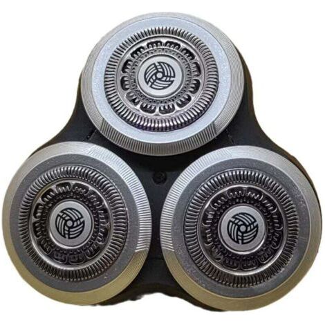 Tête de rasage de rechange complète pour les têtes de rasage Philips Norelo Series 9000, Modèle SH90. Boucle métallique et lames de précision améliorées à double couche, Argenté