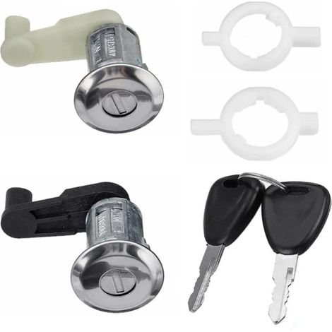 Schließzylinder kompatibel mit Renault Megane Scenic (1996-2003) Clio Thalia (1998-2005) – Tür vorne links und rechts – 7701468981-7701468982 – Zylinder – Schlüssel (2er-Set)
