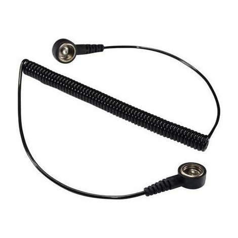 TRU COMPONENTS 1571138 SPKL-4-183-KK - CAVO DI MESSA A TERRA ESD, 1,83 M, 4 MM, PULSANTE 4 MM