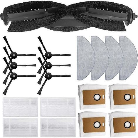 19-teiliges Zubehör für Tapo RV30 Max / RV30 Max Plus / RV20 Max / RV20 Max Plus Staubsauger: Hauptbürste, Seitenbürste, Filter, Wischmopp, Staubbeutel