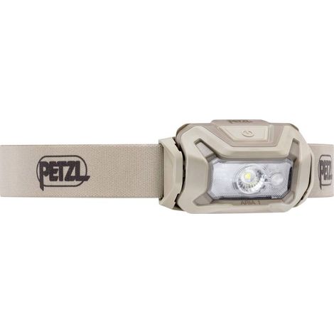Petzl ARIA® 1 RGB Desert LED (monocolore) Lampada frontale a batteria, Batterie ricaricabili agli ioni di litio o alime