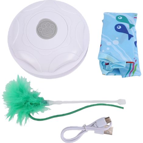 Tente de jeu interactive pour chat, cache-cache, trois modes de mouvement, réveil automatique, indicateur LED, rechargeable par USB-C, jeu de puzzle pour chats d'intérieur, style poisson (1/5)