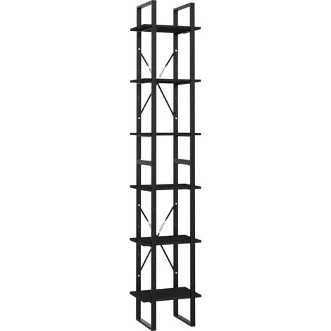 Maison Exclusive - Bücherregal 6 Fächer Schwarz 40x30x210 cm Holz