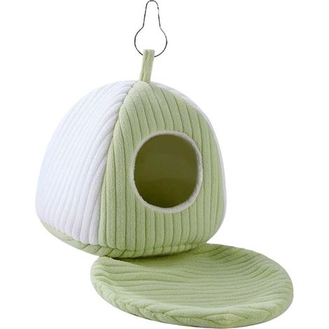 Nichoir d'hiver - Nichoir - Hamac pour oiseaux - Convient aux perruches, inséparables, calopsittes et calopsittes d'intérieur - Vert (1/4)