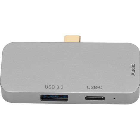 Hub USB-C 4 en 1 Gris Station d'extension multifonctionnelle Connecteur Type-C vers HDMI 60 W PDGray (1/5)