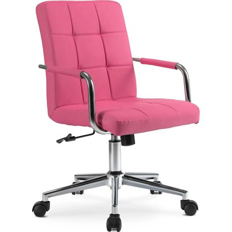 Poltrona girevole Astro Pink Youth, moderna, in ecopelle (1/5)