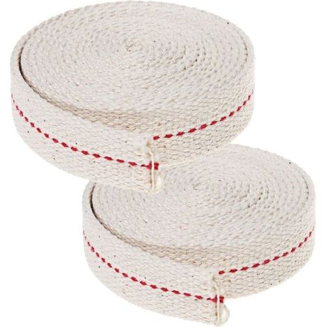 4 Mètres Coton Mèche de Lampe, Mèches de Rechange Lanterne Mèches Pour Brûleurs Lampes à Huile ( Blanc )-Lot de 4 (1/5)