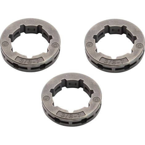 Bague d'entraînement 3 pièces 3/8 7 dents pour tronçonneuse compatibilité Husqvarna 560 XP accessoire coupe bois