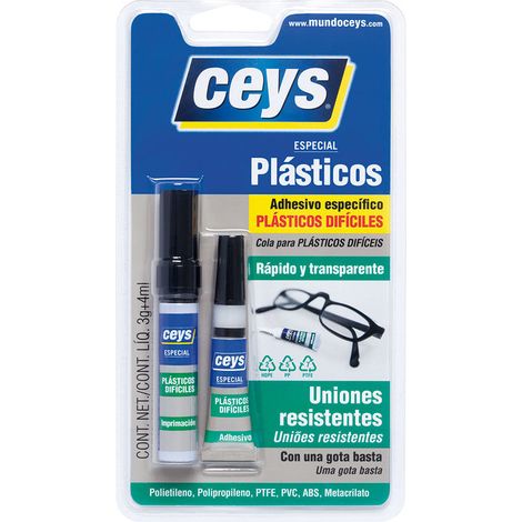Colle Ceys Adhésif spécial plastiques difficiles 3g 4ml