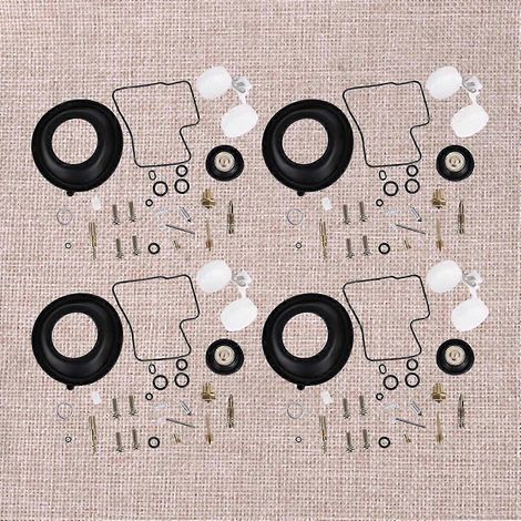 Kit de réparation de carburateur de moto comprenant un ensemble de mélange air/essence, un flotteur à membrane, une soupape de coupure et un pointeau flottant en caoutchouc pour Honda Shadow VT1100. (1/5)